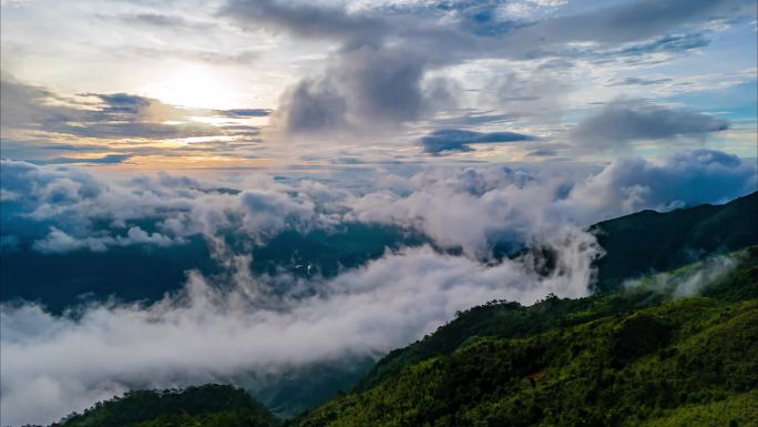 大山 绿美 日出云海 高山日出