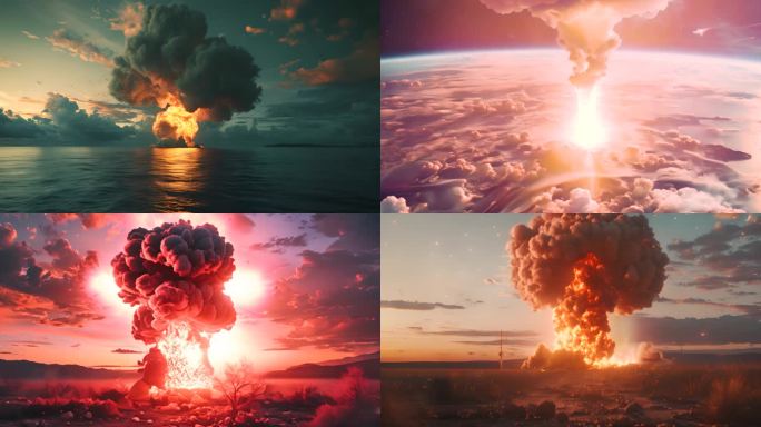 核爆炸原子弹爆炸世界末日军事战争