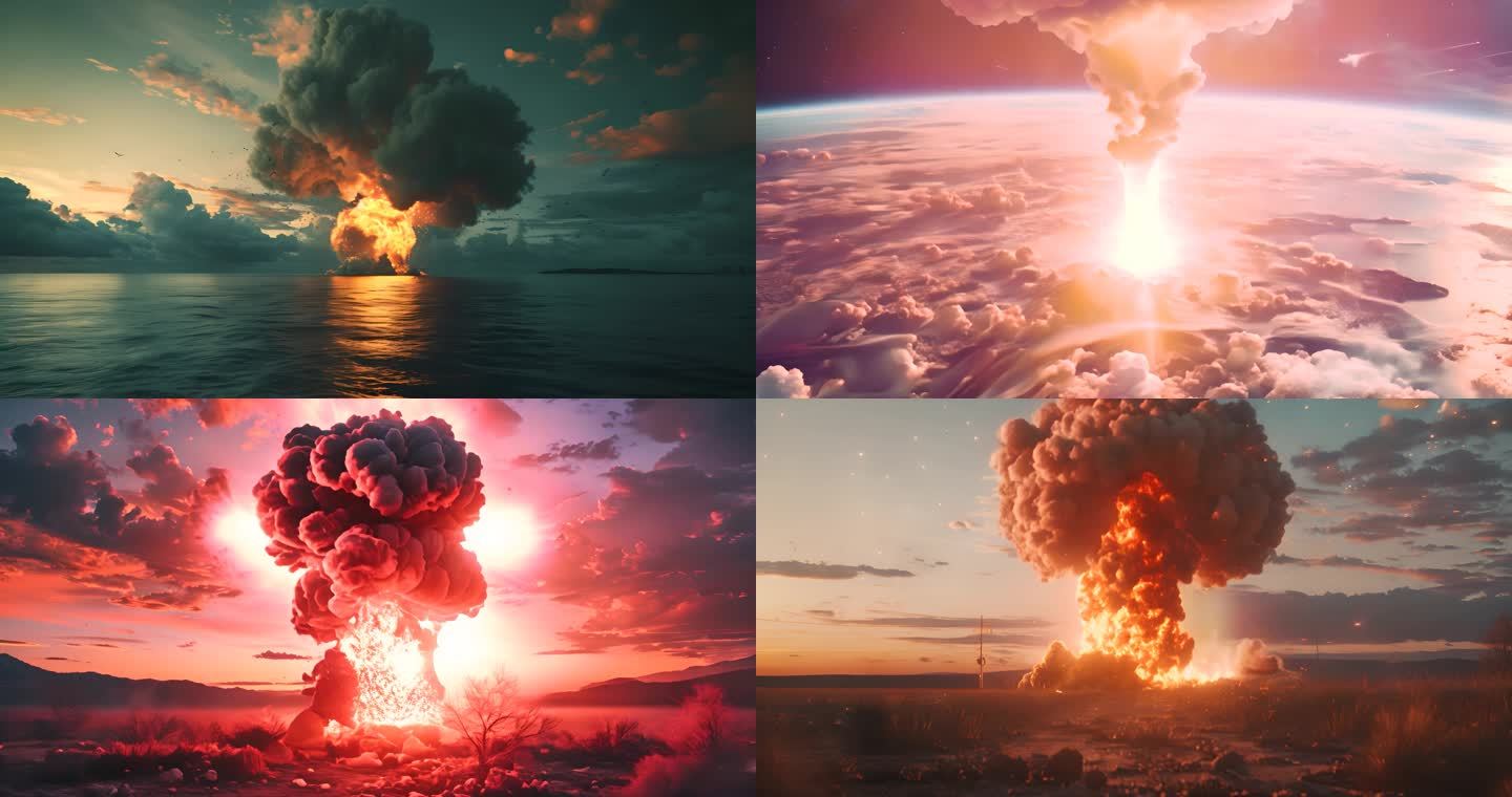 核爆炸原子弹爆炸世界末日军事战争