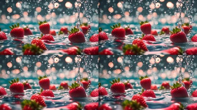 红色草莓广告
