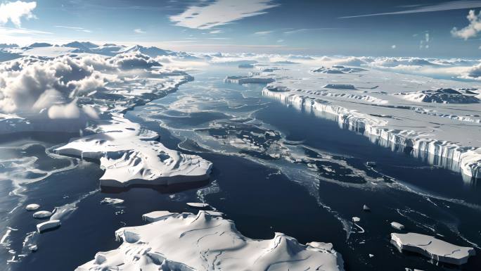 全球变暖南极北极，冰川冰山冰雪融化