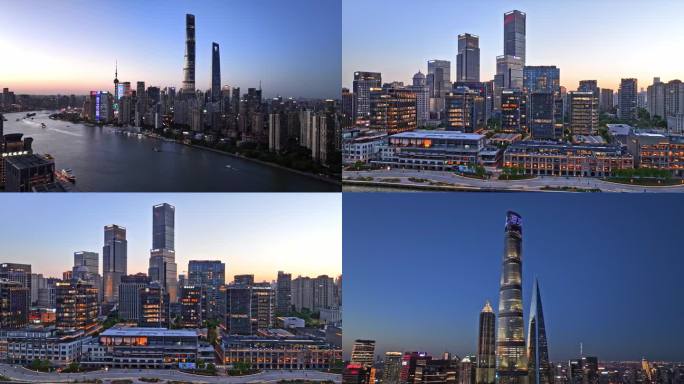 上海陆家嘴4k超清视频，光板天