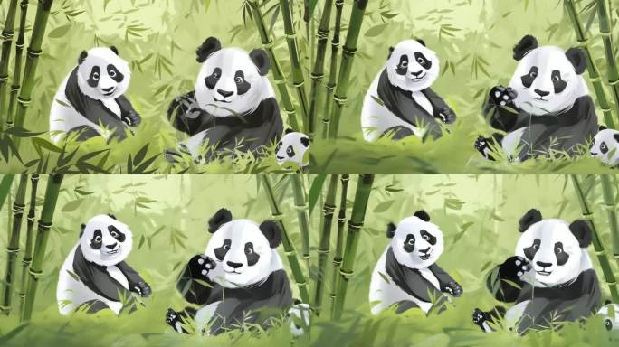 熊猫竹林