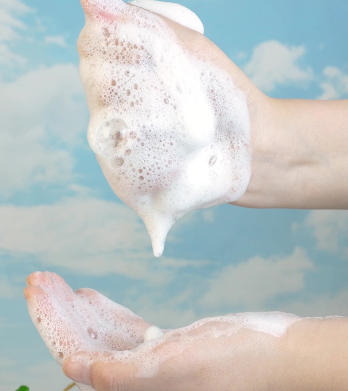 4K 手搓泡泡洗发水沐浴露护发素液体泡泡