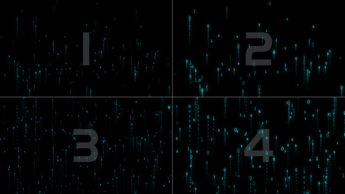 【AE+视频】4K二进制数据通道科技元素