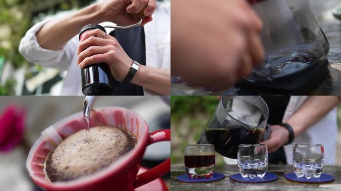 手冲咖啡制作过程热爱慢生活空镜头