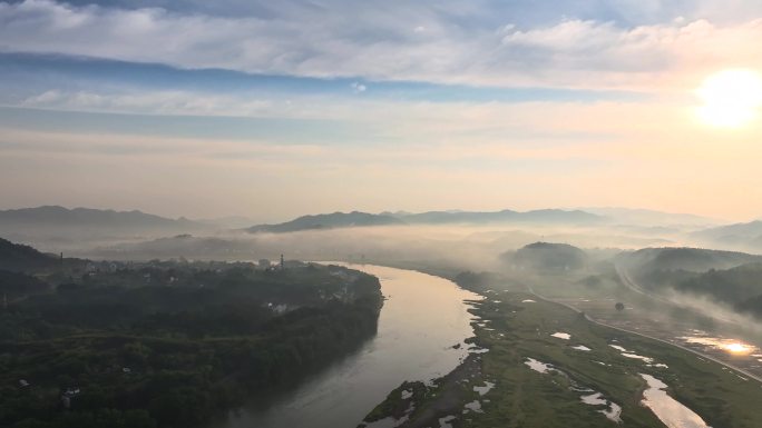 皖南山水云海日出4K航拍-5