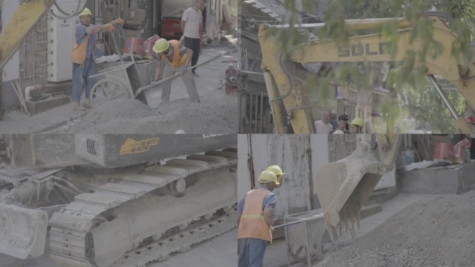 市政管道施工挖掘机灰片