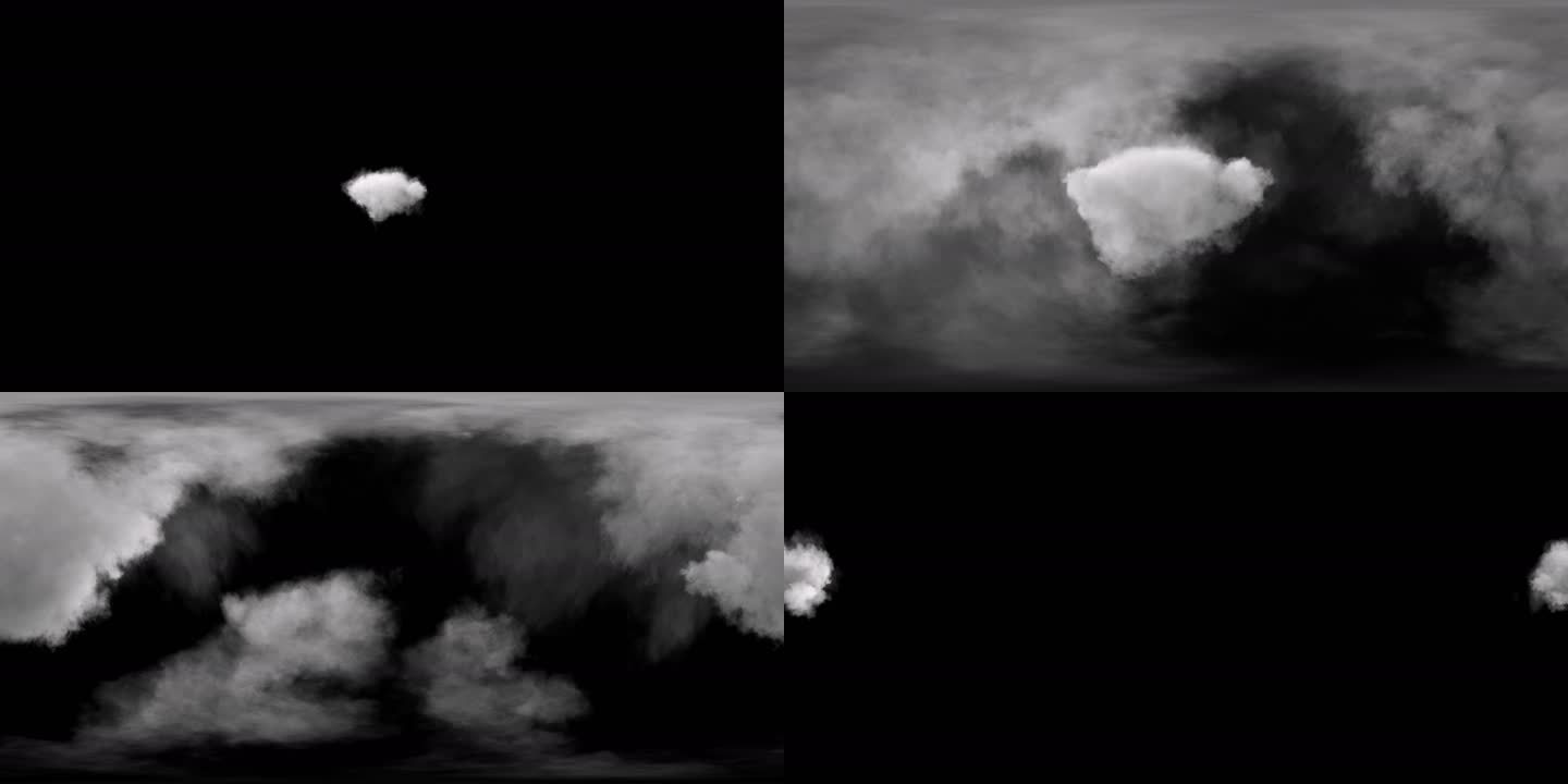 VR360全景云层云朵穿云特效包装转场