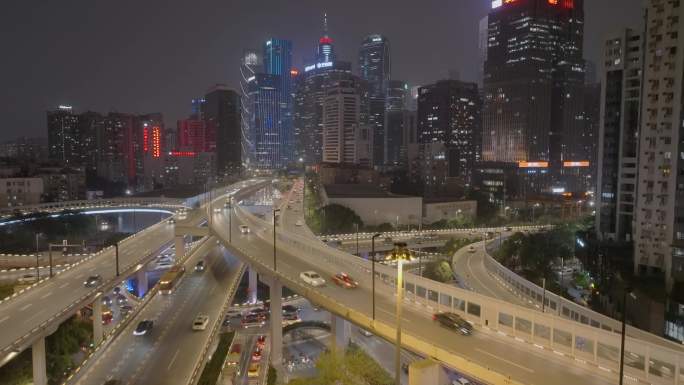 4k广州中山一立交夜景合集