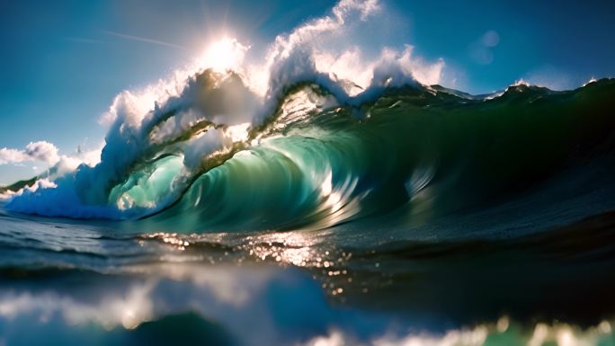 海洋巨浪海浪翻滚14组镜头