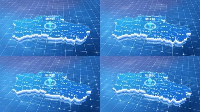 朝天区蓝色三维科技区位地图