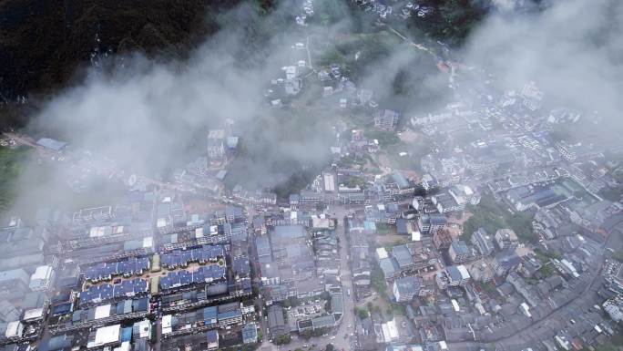 桂林山水烟雨漓江兴坪古镇航拍4K