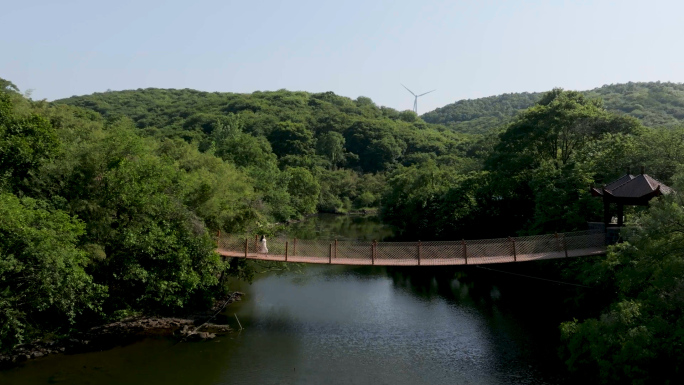 淮安盱眙铁山寺 天泉湖 高清航拍