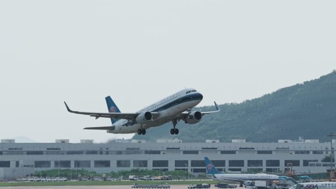 4K60P珠海机场出港南方航空 飞机起飞