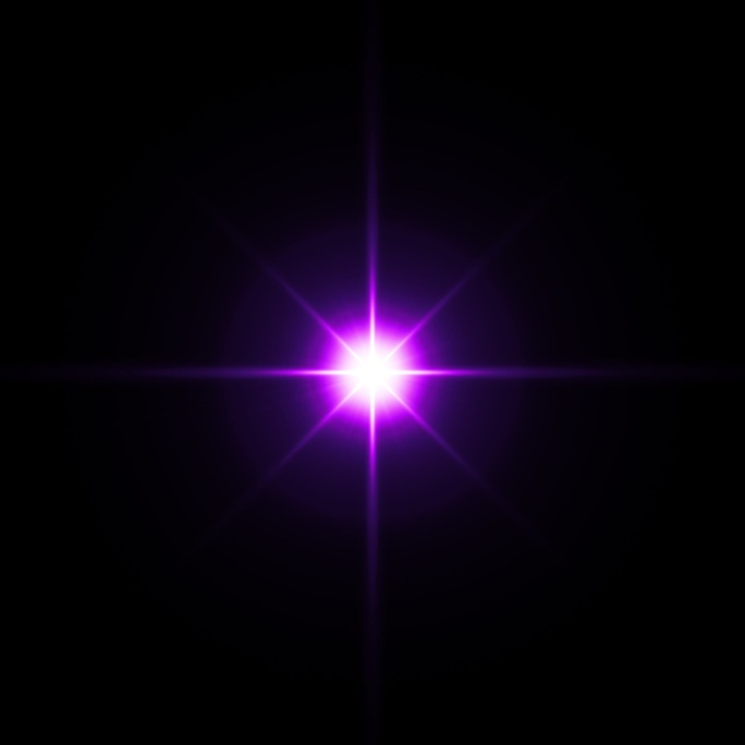 紫红色星星 闪耀发光 闪亮光斑 紫色星星