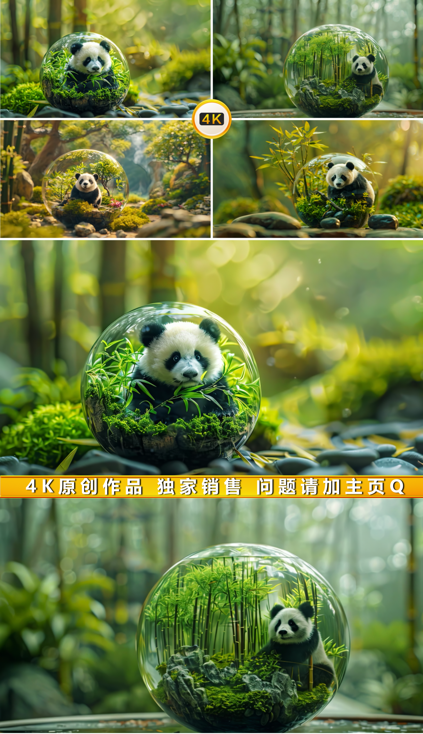 国宝 卡通熊猫 熊猫吃竹子熊猫动画