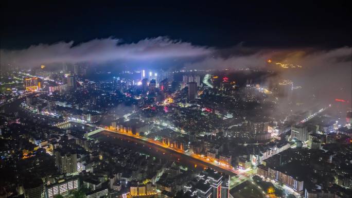 信宜小区夜晚 家 回家路灯 万家灯火