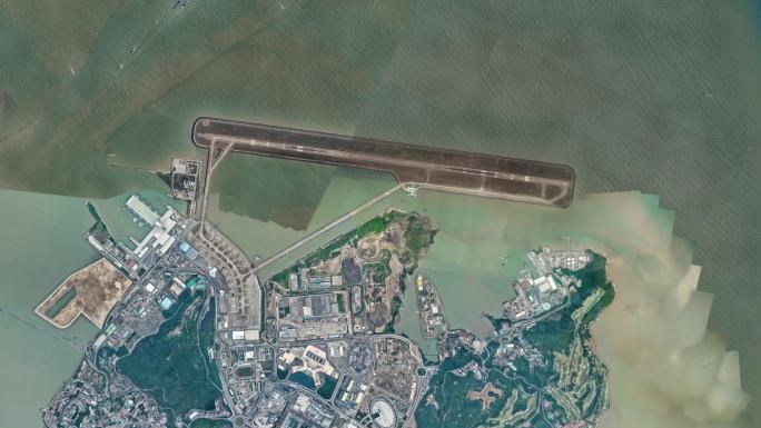 卫星俯瞰澳门国际机场