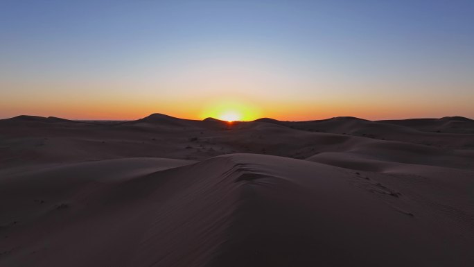腾格里沙漠 日出日落