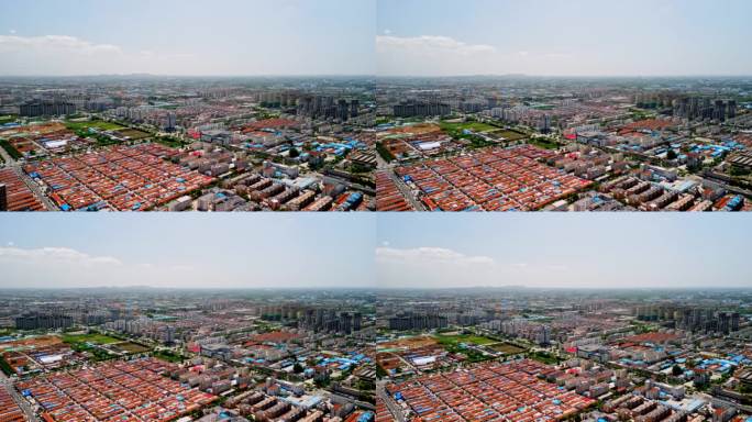 【2K】建筑群航拍空镜头村庄城市推镜