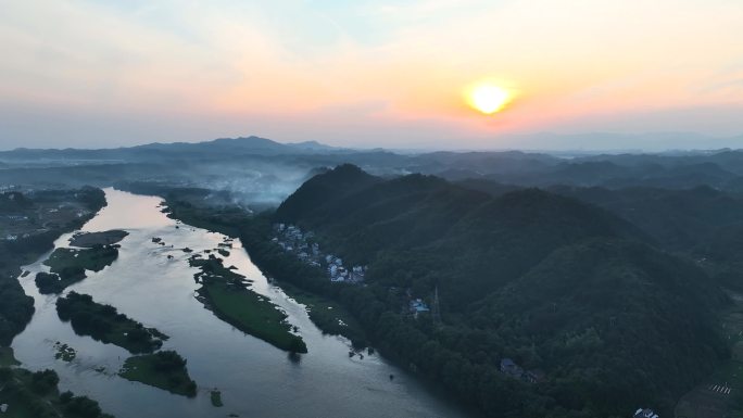 皖南山水云海日出4K航拍-2