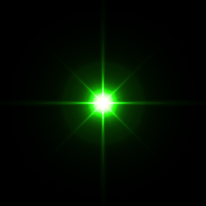 绿色星星 闪耀发光 闪亮光斑