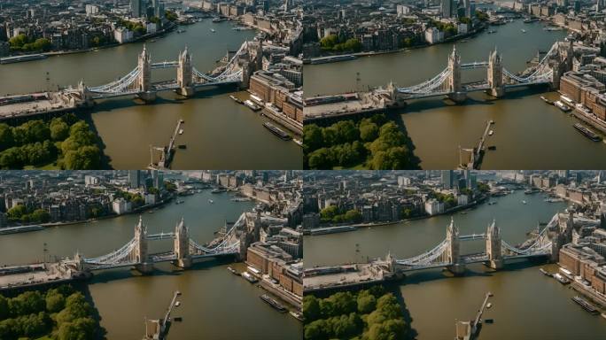 伦敦空中的伦敦塔桥