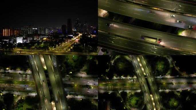 城市夜景航拍精选素材，点亮创意灵感之夜