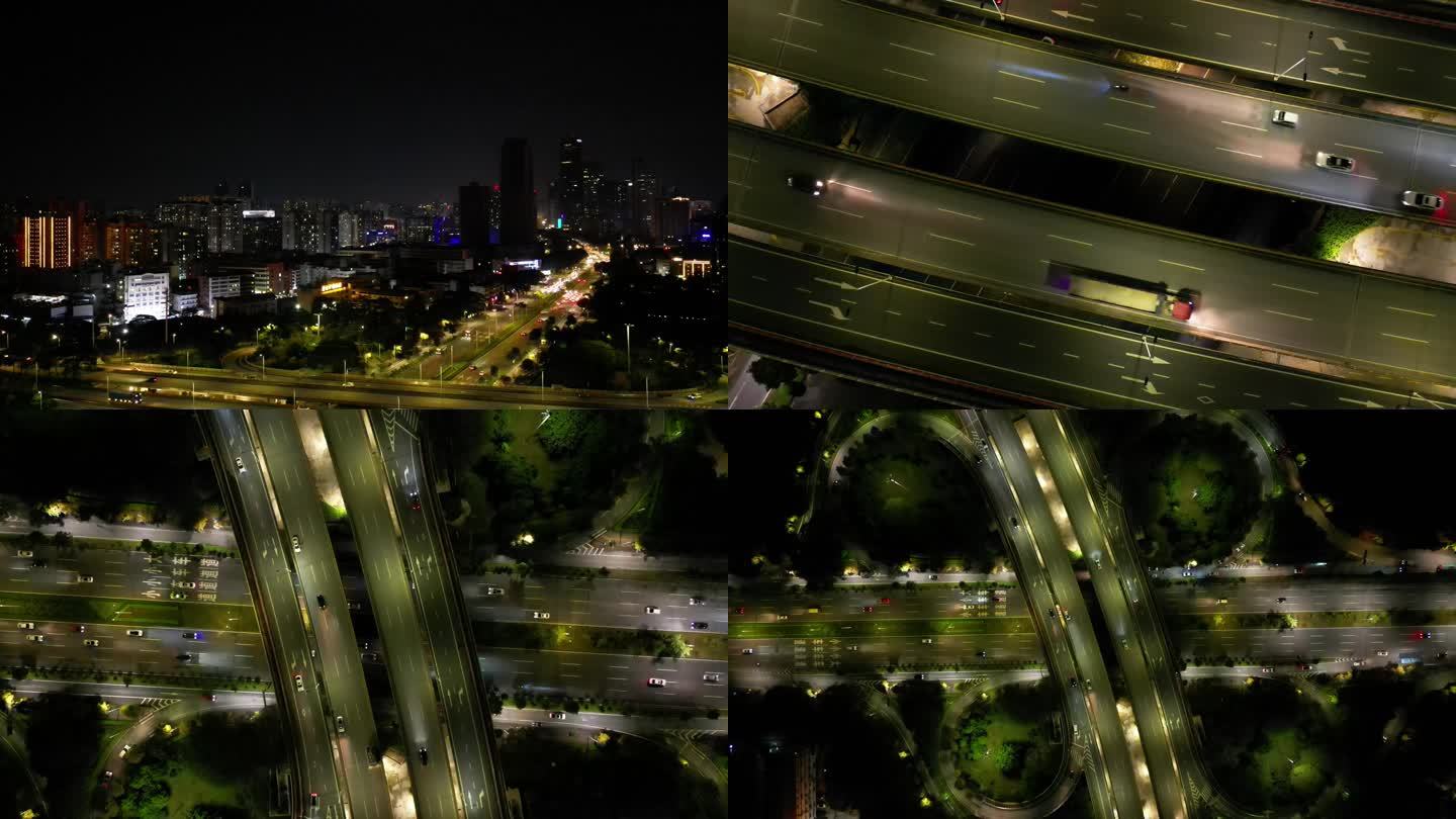 城市夜景航拍精选素材，点亮创意灵感之夜