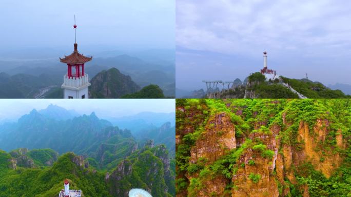 河北狼牙山自然风光延时航拍空镜合集