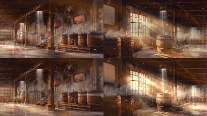 5K古代酒坊宽屏 节目背景 酿酒 酒窖