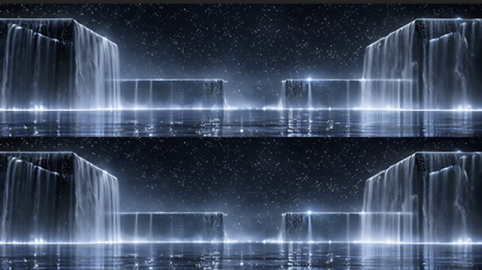4K几何简约粒子瀑布 宽屏