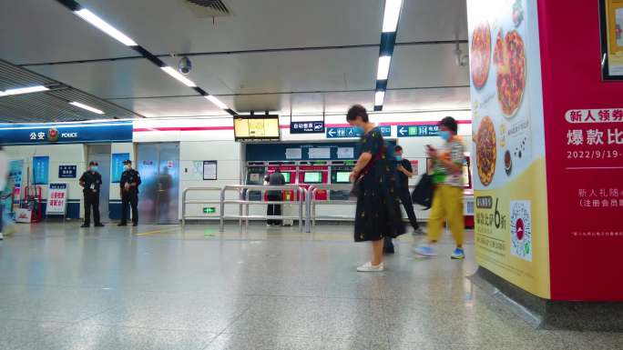 杭州城市地铁人流延时合集