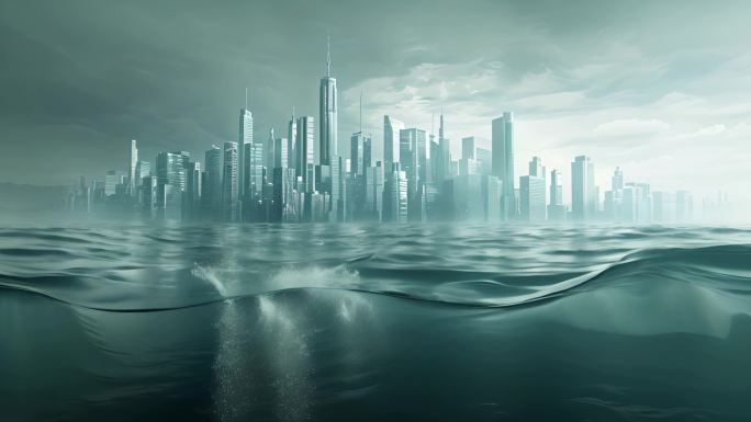 水上城市，被海水包围的现代都市