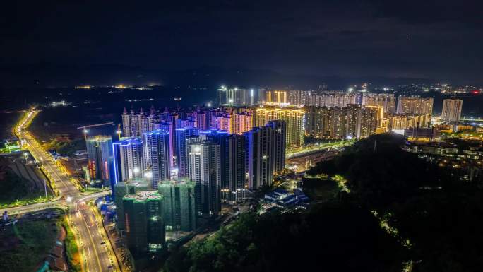 信宜市区 延时 新区夜景