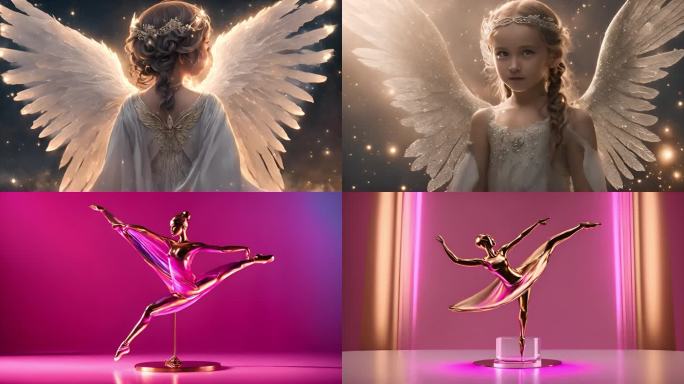 天使雕塑舞者视频合集