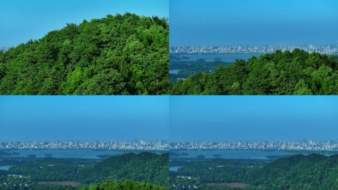 浙江杭州西湖西湖风景名胜区龙井村航拍1