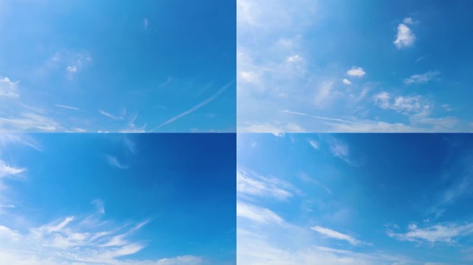 蓝天白云延时摄影风景视频素材