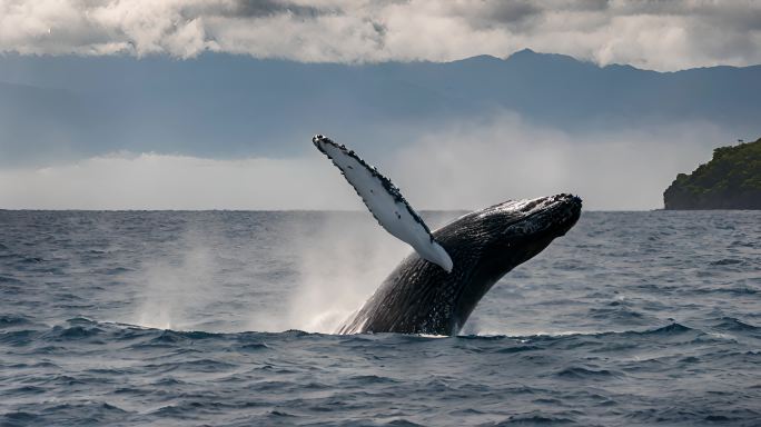 座头鲸鲸鱼海洋飞溅