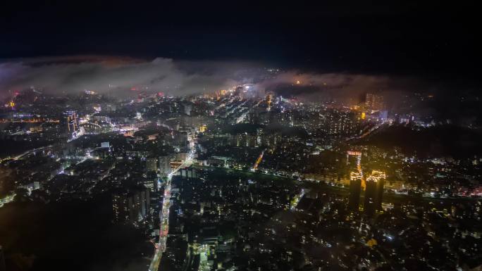 信宜市区夜景 小城市夜景