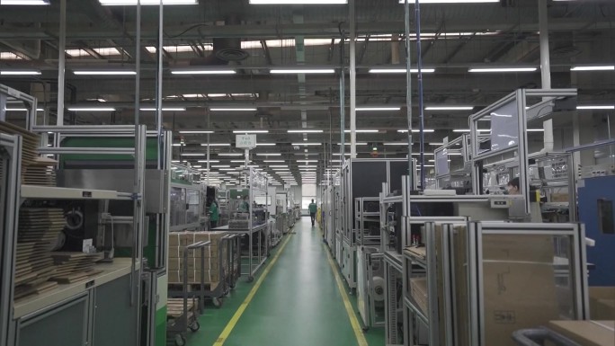 中国上海在华外企的变电器工厂生产车间内部（合集）