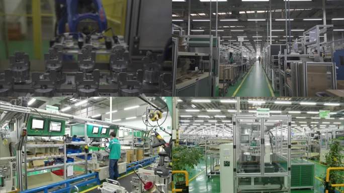 中国上海在华外企的变电器工厂生产车间内部（合集）
