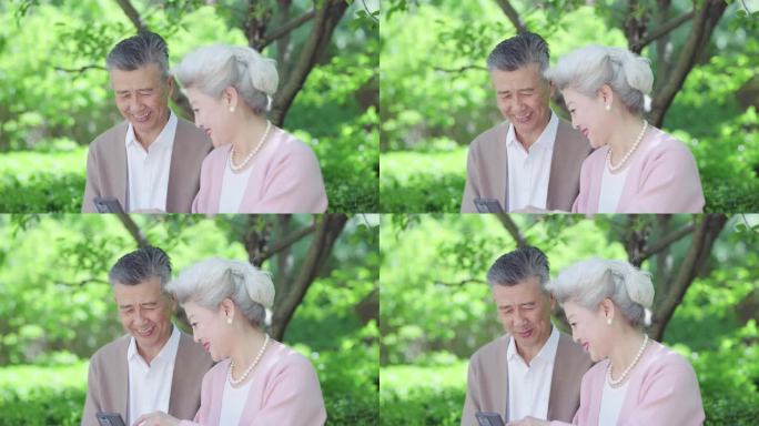 老人用手机 老人幸福生活