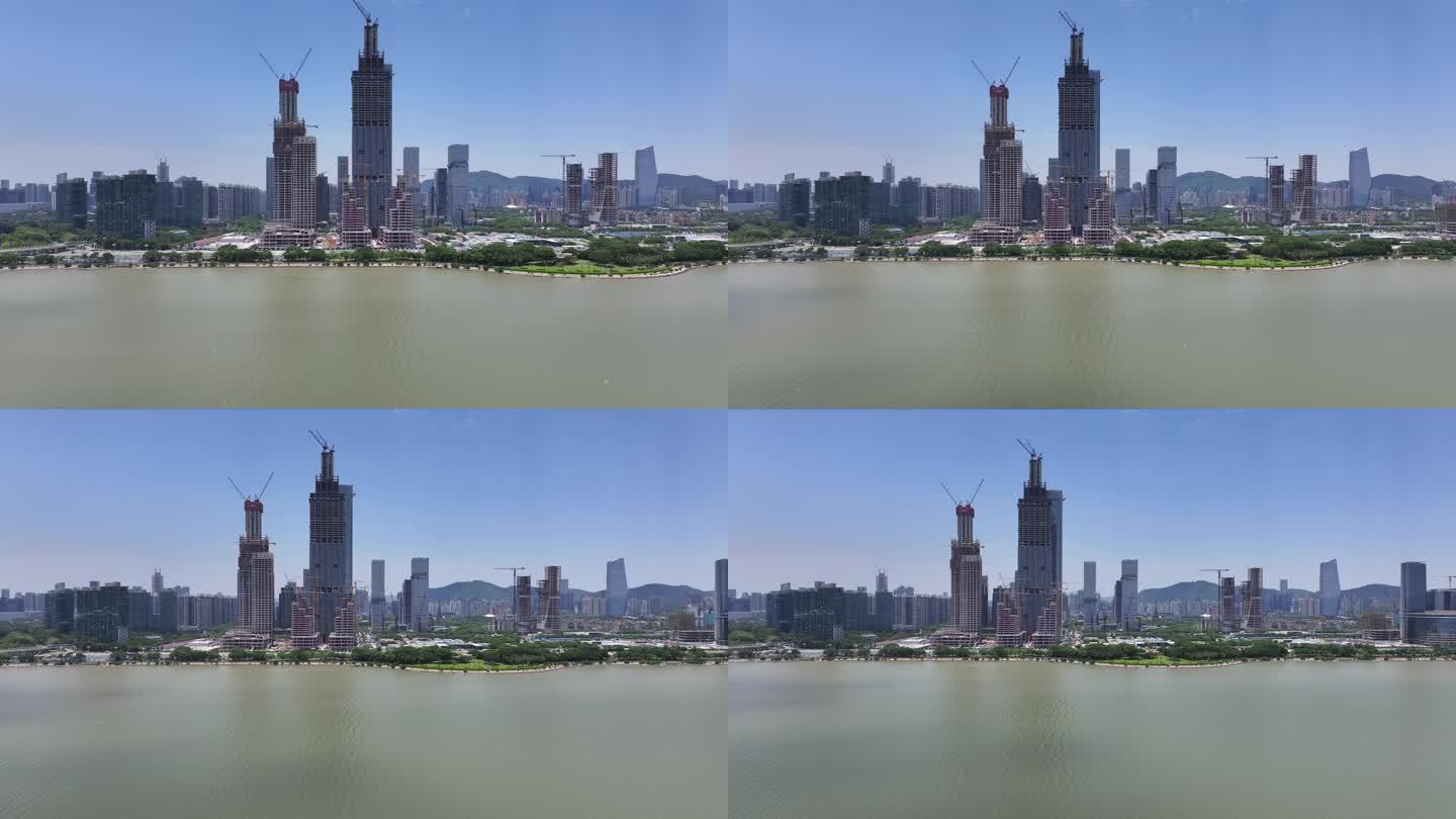 深圳湾超级总部深圳湾公园航拍