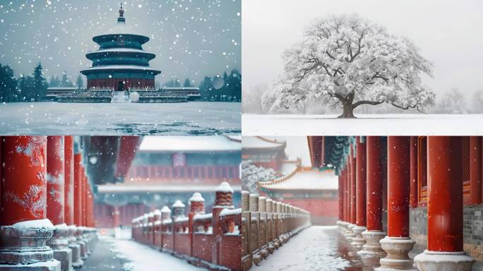 故宫雪景北京雪景