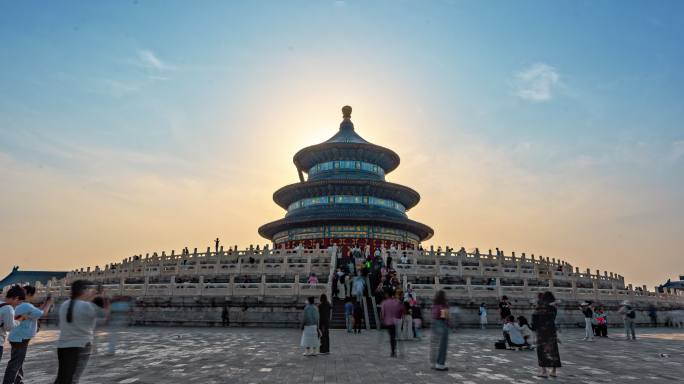 北京天坛祈年殿移动延时宣传开篇城市素材