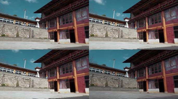 云南香格里拉藏族民居延时视频