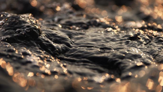 金色流体液体波纹浪花水花高端大气流水素材