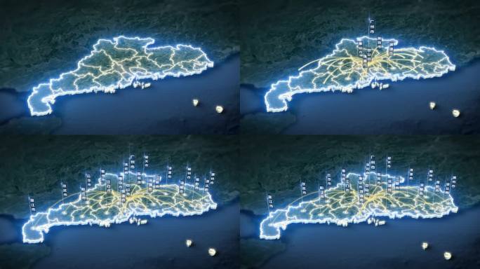 广东省卫星地图区位展示